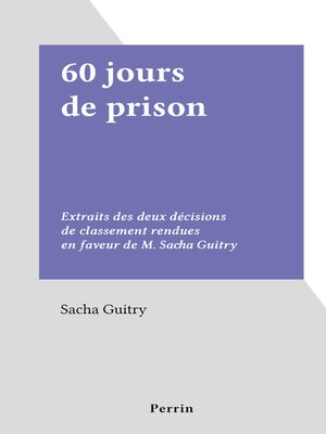 cover image of 60 jours de prison